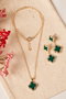 Heliophilia Silver Conjunto de Collar y Pendientes Dorado CSET9825
